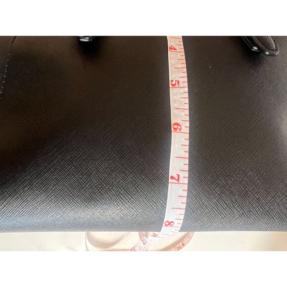 Michael Kors Ciara Medium Messenger Bag Purse Black Handbag Saffiano Leather - Picture 9 of 12